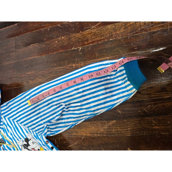 ❤️Vintage 80's Mickey & Co Striped Lined Raincoat 6x/7 Mickey Mouse - Picture 13 of 16
